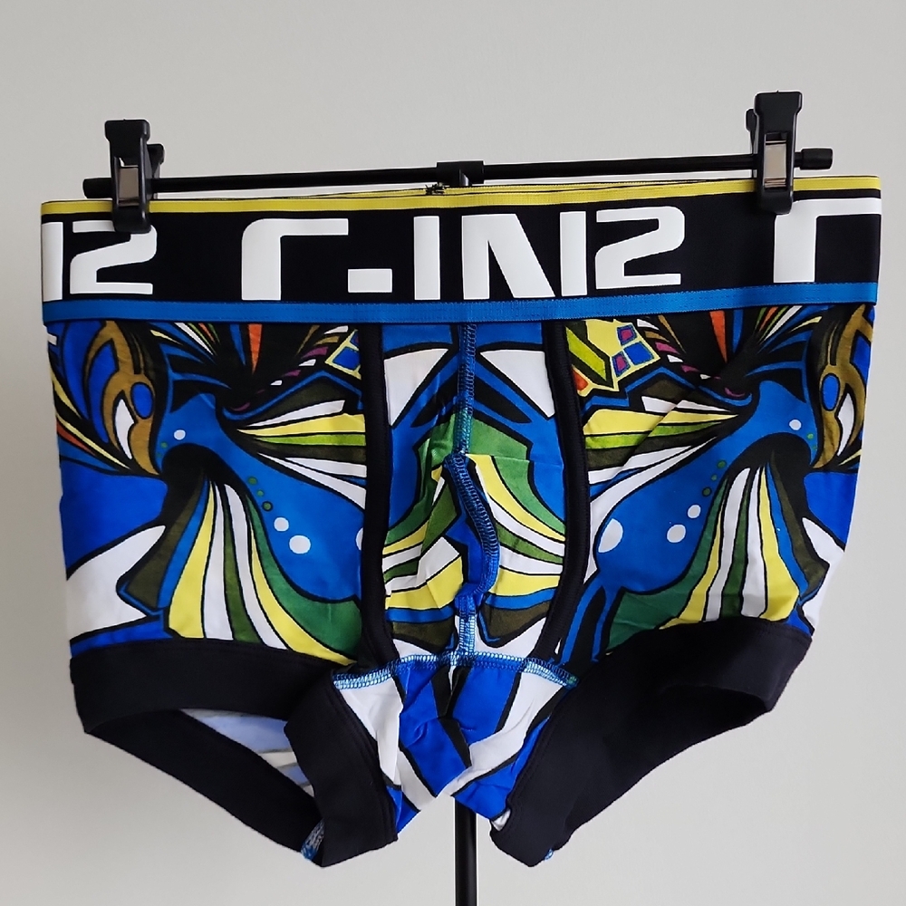 Men's Vibrant Blue Graphic Boxer Briefs